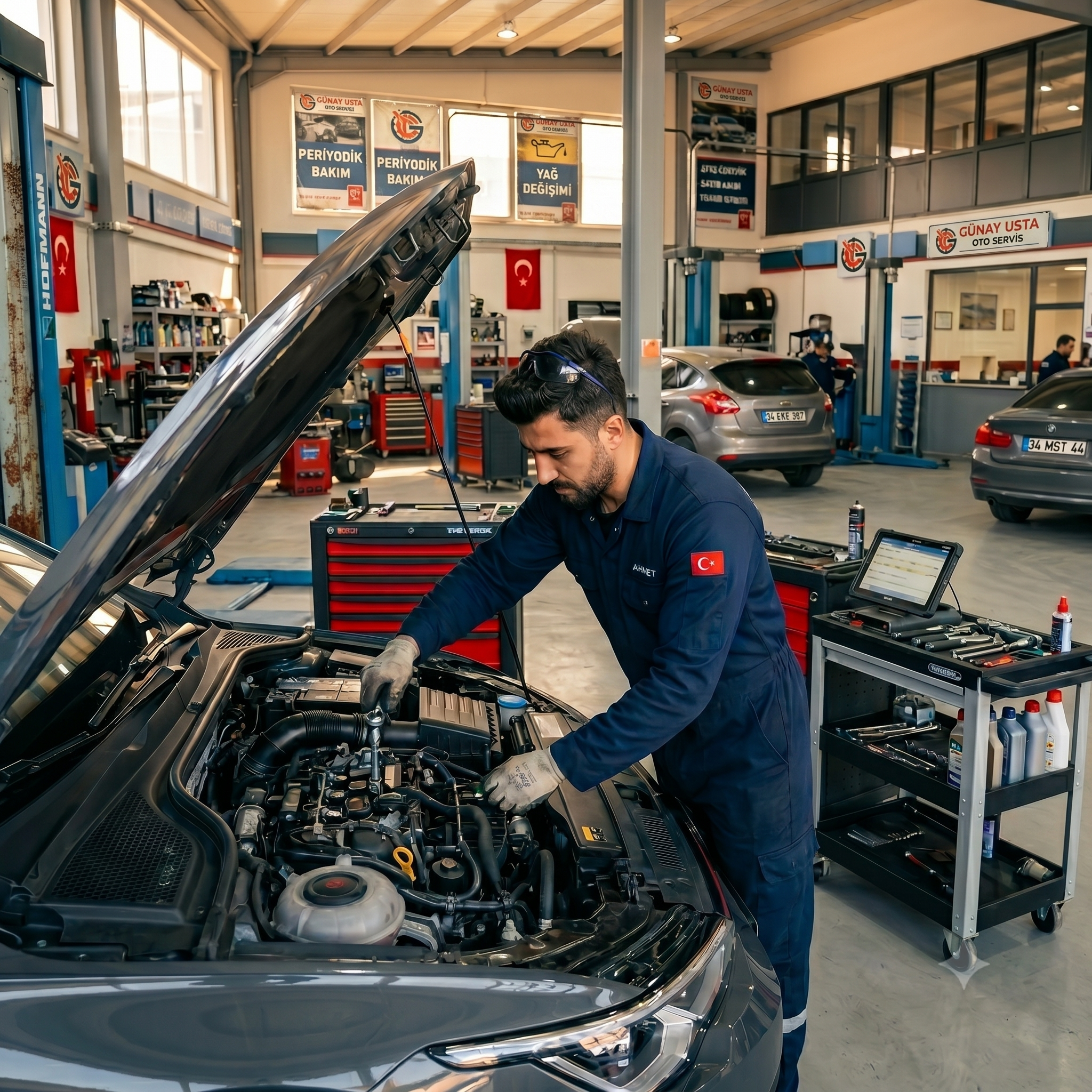 Günay Usta Oto Servis atölyesi — Söke, Aydın'da profesyonel motor tamiri ve mekanik servis